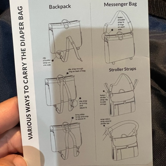 Uptown convertible diaper bag navy blue - Picture 2 of 8